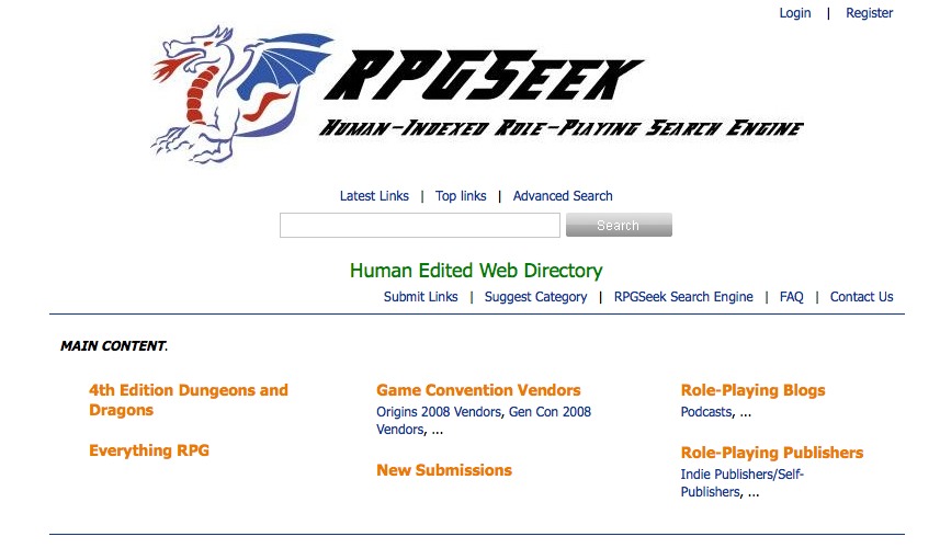 RPGSeek.com Link Directory RPGSeek.com Link Directory